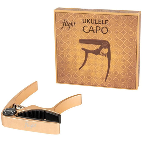 Capodastro Dorado Con Resorte Para Ukeleles Flight Fc