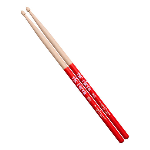 Vic Firth 7avg Baquetas 7a Punta De Madera Para Batería Color Rojo Natural