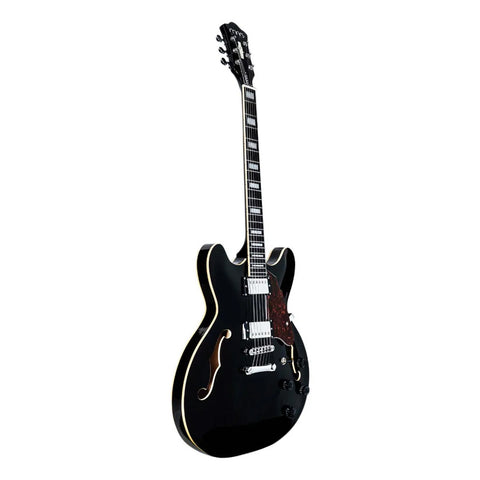 Guitarra Mars Electrica Mod. Hollowbody 335 Studio Black Diestro Negro