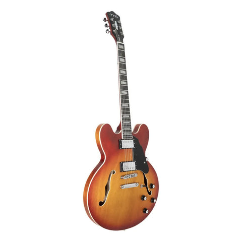 Guitarra Electrica Mars Hollowbody 339 Satin Tobacco Sunburs Diestro Violin Tobacco