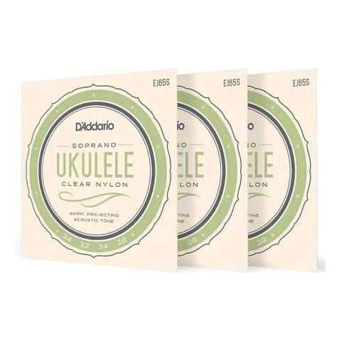 Encordadura Para Ukelele Tamaño Soprano D'addario Ej65s