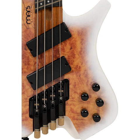 Bajo Mars Eléctrico Headless 4 Ms 4 Cuerdas White Burst Diestro White