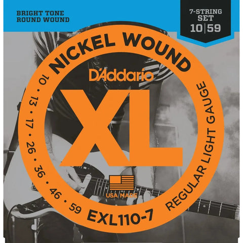 Set Cuerdas Guitarra De 7 Cuerdas 10-59 D'addario Exl110-7