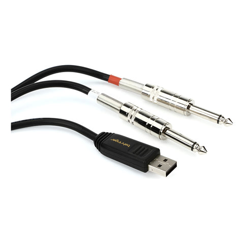 Cable Usb A Dos Plug Trs 1/4 PuLG 2m Behringer Line 2 Usb Negro