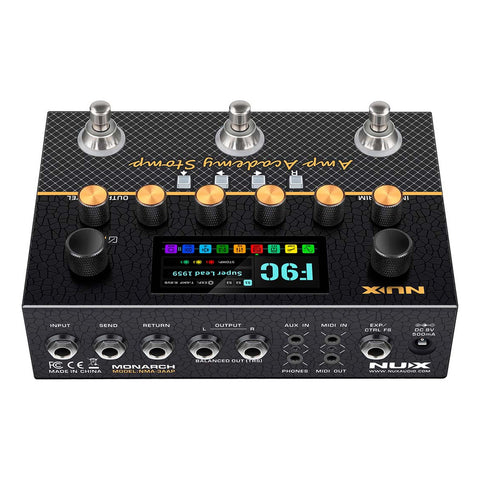 Pedal Simulador Amps Nux Nma-3aap Amp Academy Stomp Negro