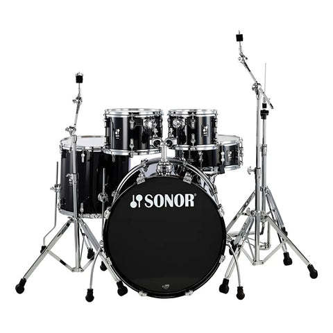 Bateria Color Negro 5 Piezas Con Atriles Sonor Aq1 Stage Set Negro