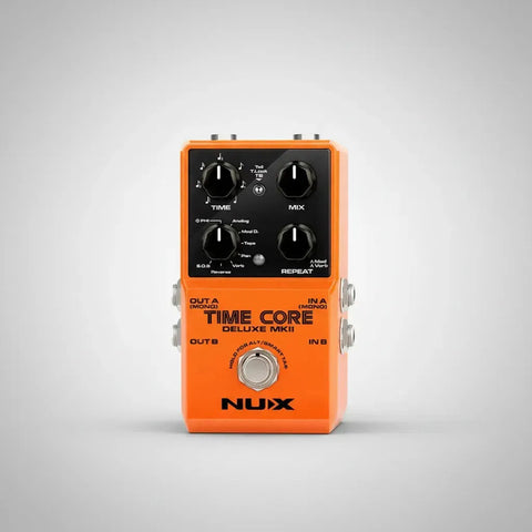 Pedal Nux Time Core Deluxe Mkii Delay Guitarra 7 Efectos Naranja