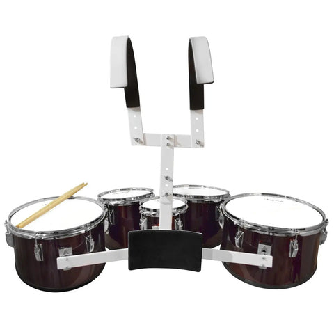 Tambores De Marcha Color Rojo Metalico, New Beat Nb-tenor5