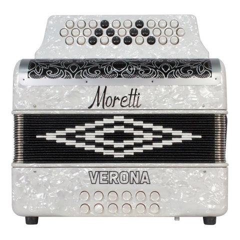 Moretti Verona Acordeón 12 Bajos 31 Botones Tono Sol Blanco