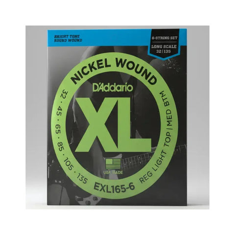 Encordado D'addario Xl Nickel Para Bajo De 6 Cuerdas .032-.135