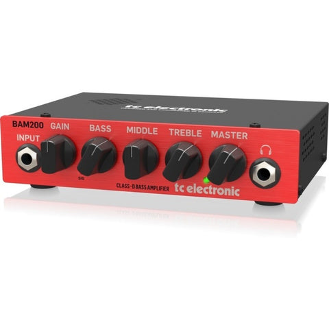 Cabezal Amplificador P/bajo Transistor, Tc Electronic Bam200 Rojo