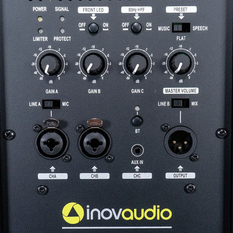 Bafle Amplificado Bluetooth Bocina De 12  Inovaudio Ba12 Negro