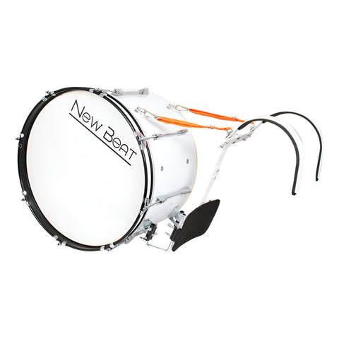 Bombo Para Banda De Marcha 20  New Beat Nb-mabd20 Blanco
