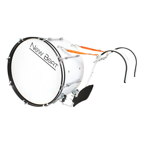 Bombo Para Banda De Marcha 20  New Beat Nb-mabd20 Blanco Blanco