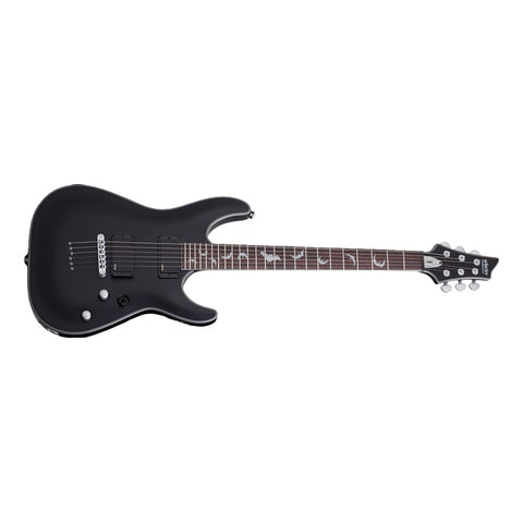 Guitarra Schecter Damien Platinum-6 Negro Satinado Diestro Negro Palo De Rosa