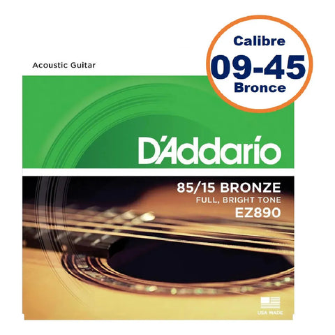 Cuerdas Guitarra Acústica Bronce 85/15 D'addario Ez890-e