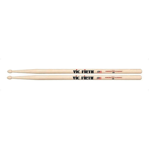 Vic Firth 2b Baquetas 16 1/4 Punta Madera Batería Percusión Color Beige