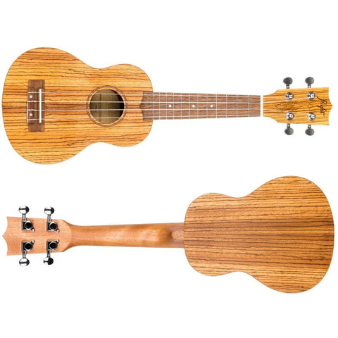 Ukulele Soprano 12 Trastes Zebrawood, Flight Dus322 Zeb/zeb Marrón