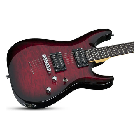 Guitarra Eléctrica Schecter C-6 Plus See-thru Cherry Burst Diestro See-thru Cherry Burst Palo De Rosa
