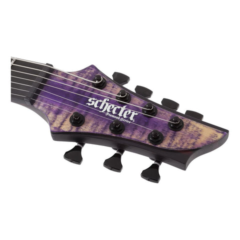 Guitarra Schecter Elect. John Browne Tao-7 Ozone Burst Diestro Índigo Ébano