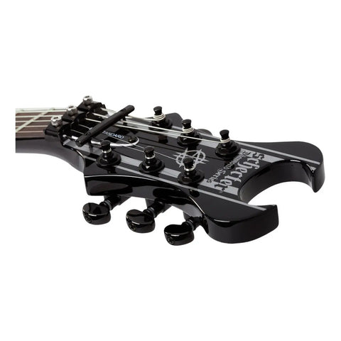 Guitarra Electrica Solida Schecter Synyster Standard Diestro Gloss Black With Silver Pin Stripes Ébano