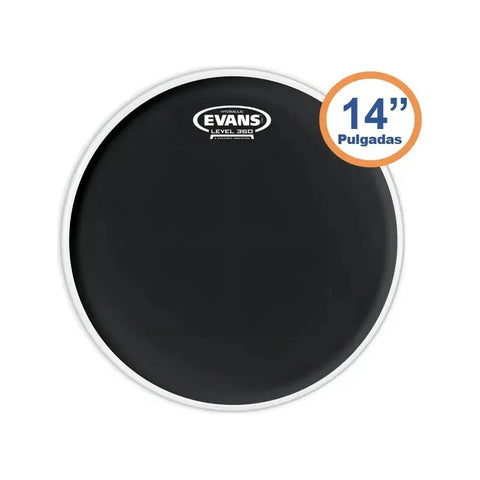 Parche Tarola 14 Pulgadas Evans Drumheads B14hbg Hidráulico Negro Áspero Coated