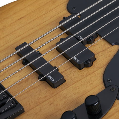 Bajo Eléctrico 5 Cuerdas Activo Schecter Model-t Session Caqui Madera