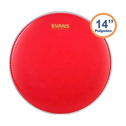 Parche Golpe Tarola 2 Capas 14 Pulgadas Evans Drumheads B14hr Hydaulic Rojo