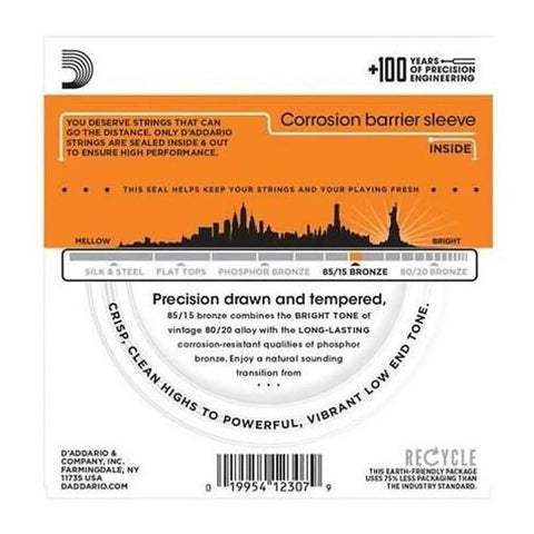 Encordado D'addario Ez900 Para Guitarra Acústica De 6 Cuerdas, Tensión .010