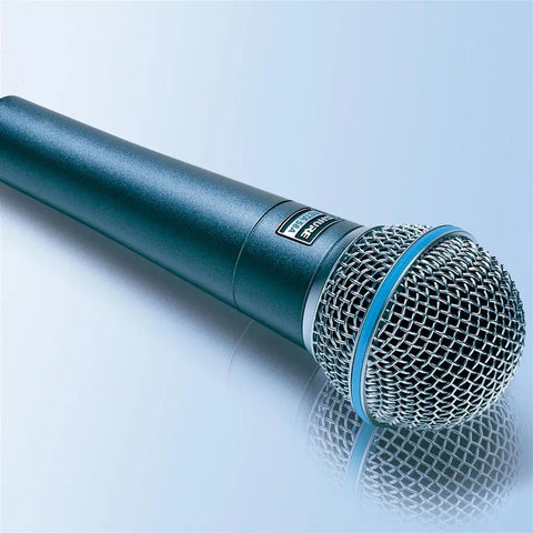 Microfono Original Dinamico Super Cardioide Shure Beta 58a Azul/plata