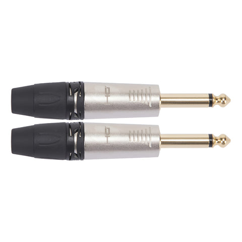 2 Conectores Jack Mono Profesionales 6.3 Mm Proel Dhj63mnk2