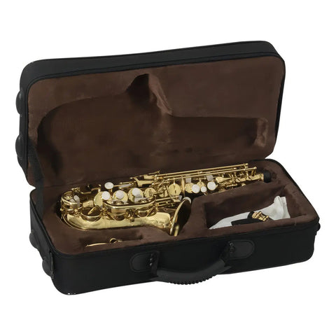 Saxofón Soprano Curvo Maxima Laqueado Modelo Kfcss-100g Con Estuche