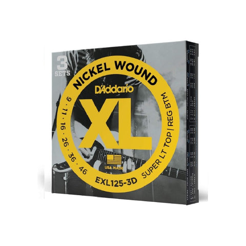 Encordadura Daddario Exl125-3d 3 Pack Guitarra Eléctrica