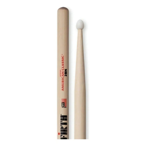 Vic Firth 2bn Baquetas 16 1/4 Punta Nylon Batería Percusión Color Natural Tamaño 2b