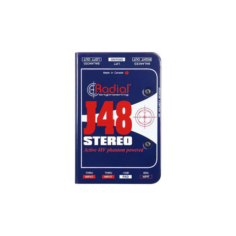 Caja Directa Activa Radial J48 Stereo 2 Canales Con Alimentación Phantom