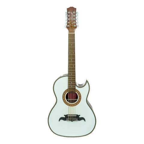 Bajo Quinto La Sevillana Electroacústico Mod.bq238ceq Blanco Diestro Mate 10