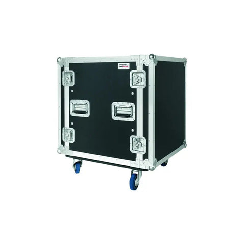 Estuche Rack Rígido Proel 19 Pulgadas 10 Unidades Cr210blkmw Con Ruedas Negro