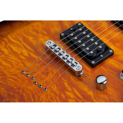 Guitarra Eléctrica Sombreado Vintage Schecter C6 Plus Vsb Diestro Vintage Sunburst Palo De Rosa