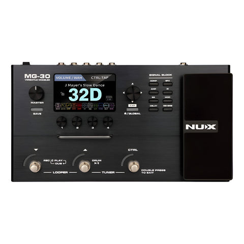 Procesador Para Guitarra Modelado De Amplificador Nux Mg-30 Negro