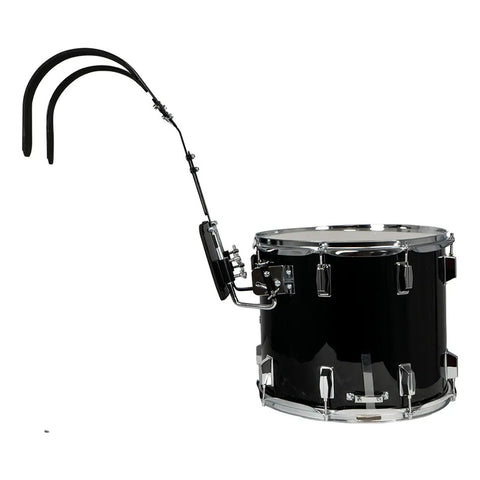 Tarola Marcha New Beat Nb-masd3 14x12 Pulgadas Negra Con Baquetas Y Arnés Negro