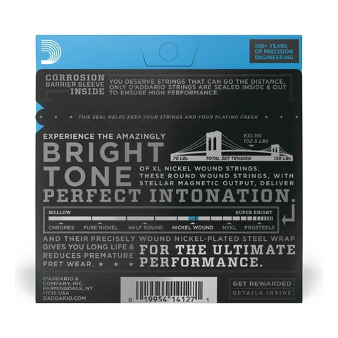 Cuerda De Guitarra Exl110 Hibrida Tension 10-46 Daddario