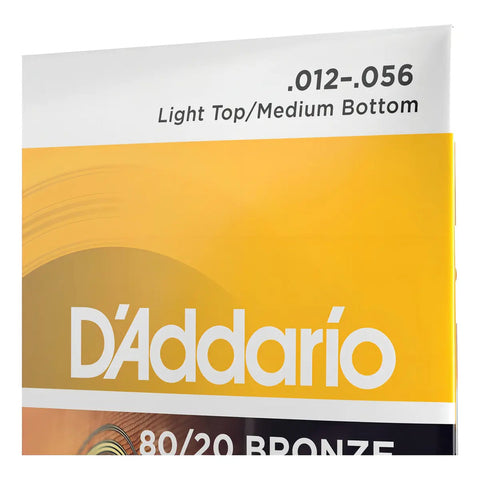 Cuerda De Guitarra D'addario Bronze 80/20 Ej14 0.12 De Acero