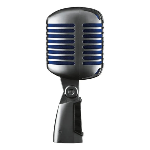 Micrófono Clásico Para Voces Shure Super 55 Color Negro Plateado