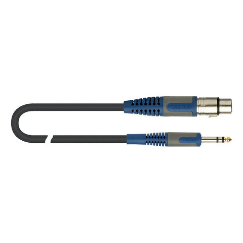 Cable Micrófono Quiklok Xlr Hembra A Jack Stereo 6.3 2m Negro Rksm/342-2