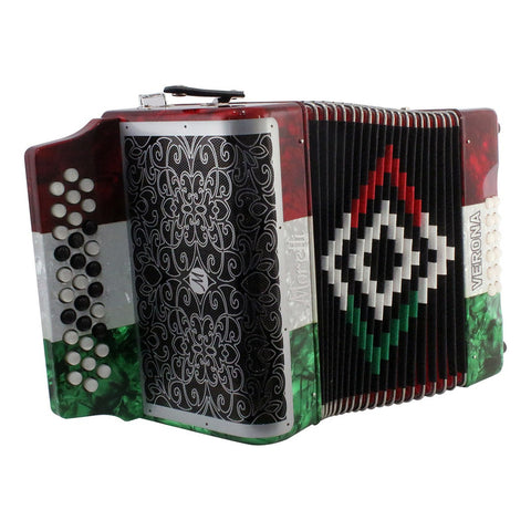 Acordeón Moretti Verona Gcf 12 Bajos 31 Botones Bandera