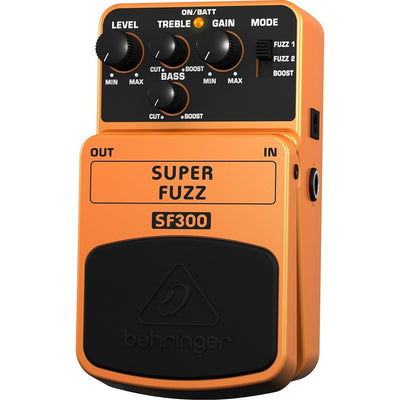 Behringer Sf-300 Pedal Super Fuzz Color Naranja Para Instrumento