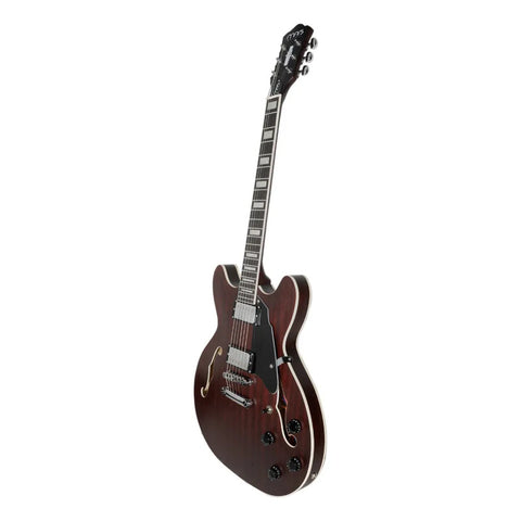 Guitarra Mars Electrica Mod. Hollowbody 335 Satin Red Diestro Rojo