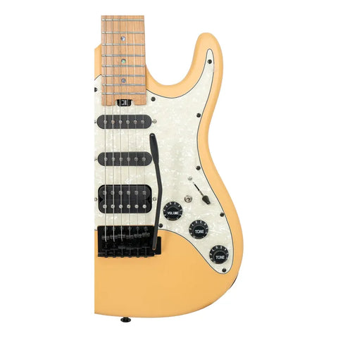 Guitarra Eléctrica Stratocaster Solid Fiesta O Mars Strat Diestro Naranja Claro Palo De Rosa