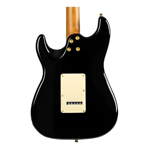 Guitarra Eléctrica Jet Guitars Js-480 Bac Black Color Negro Material Del Diapasón Palisandro Orientación De La Mano Diestro Palo De Rosa