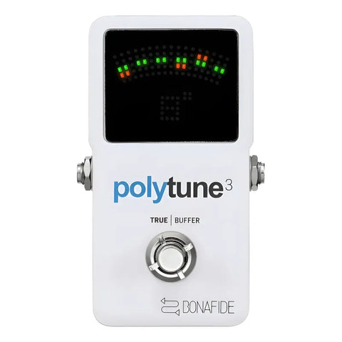Pedal Afinador Polifónico Compacto, Tc Electronic Polytune 3 Blanco